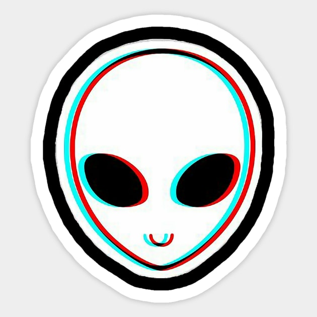 alien glitch Sticker by Space heights